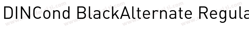 DINCond BlackAlternate Regular字体转换